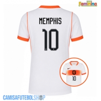 Camisa de time de futebol Países Baixos Memphis Depay #10 Replicas 2º Equipamento Feminina Mundo 2026 Manga Curta